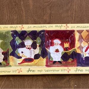 Certified International Jennifer Brinley CHEF COLLECTION 4 Part Relish Dish Tray